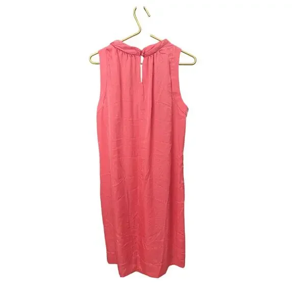 TALBOTS Pink Twist Front Halter Dress 16W NWT Pockets Pull On 👗 - Picture 6 of 9